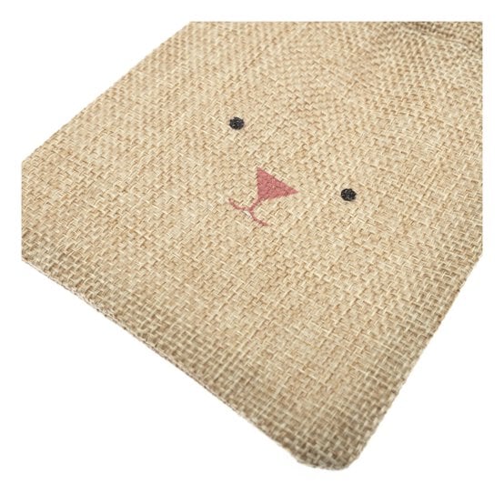 Hessian Bunny Pouch 20cm  image number 3
