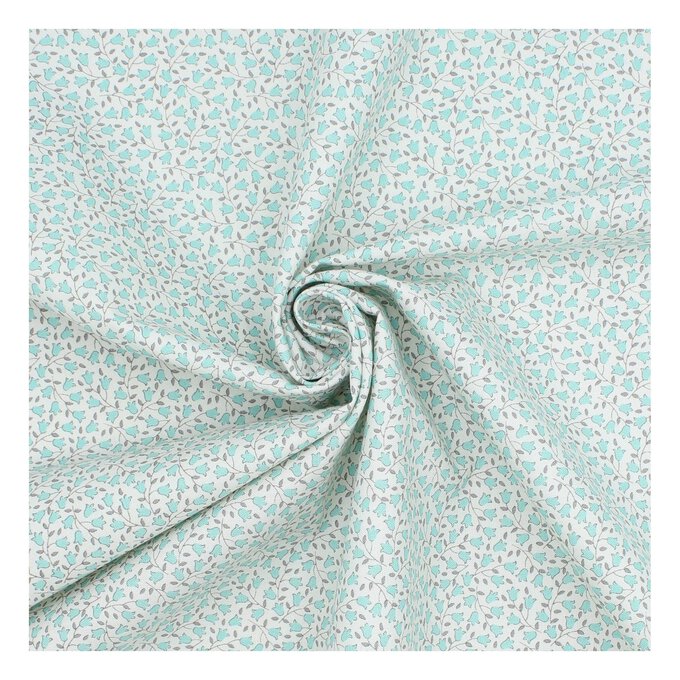 Teal Sophie Basic Cotton Fabric by the Metre image number 1