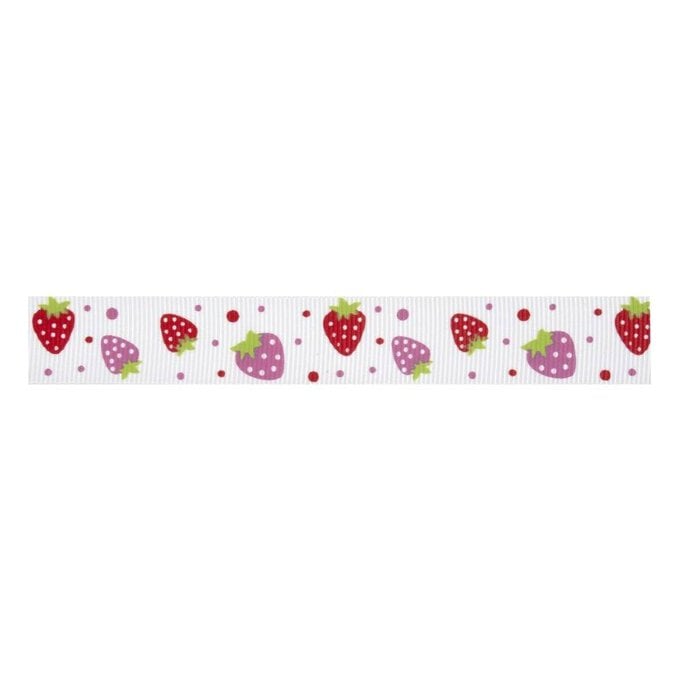 Strawberry Cotton Ribbon 20mm x 5m image number 1