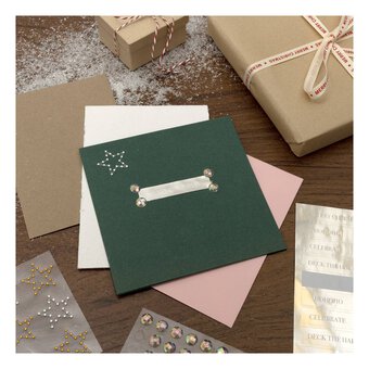 Silver Season&rsquo;s Greetings Stickers 