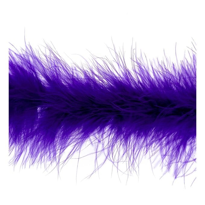 Purple Luxury Marabou Trim by the Metre image number 1