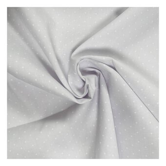 White Lacquer Spot Polycotton Fabric by the Metre