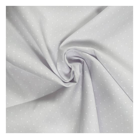 White Lacquer Spot Polycotton Fabric by the Metre image number 1