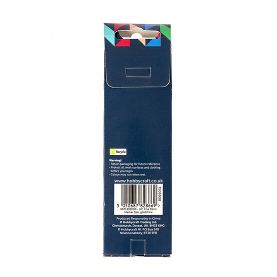 Gold Fine Permanent Markers 3 Pack image number 5