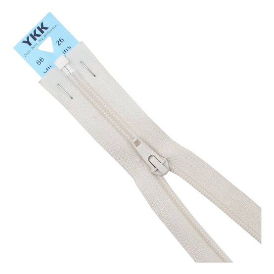 YKK Ivory Nylon Open End Zip 66cm image number 1