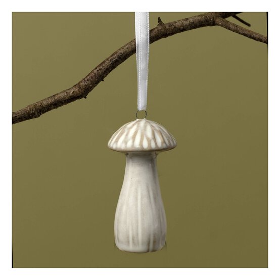Hanging Ceramic Mushroom Decoration 7.5cm image number 1