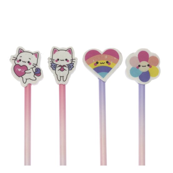 Pastel Pencil and Eraser Set 4 Pack image number 2