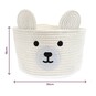 White Bear Cotton Rope Basket 30cm x 18cm image number 4