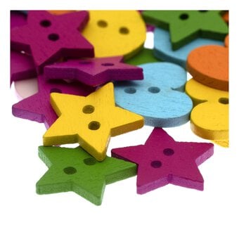 Wooden Button Beads 25g