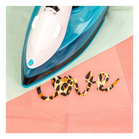 Leopard Print Love Iron-On Motif image number 2