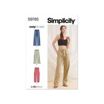 Simplicity Women's Trousers Sewing Pattern S9785 (K5 8-16)