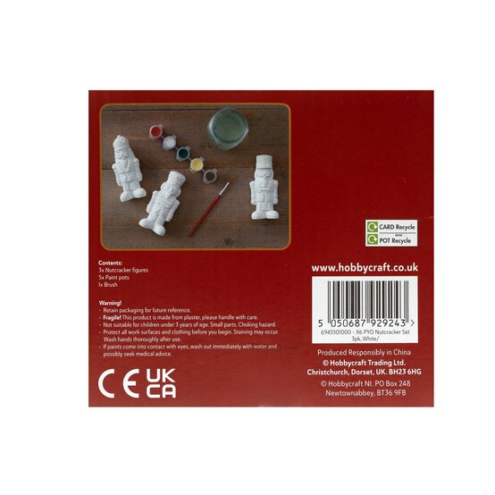 Paint Your Own Nutcracker Kit 3 Pack image number 4