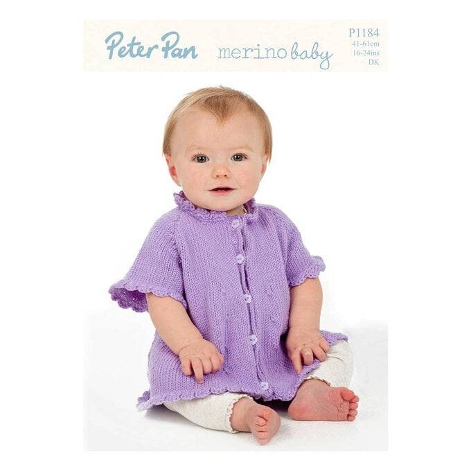 Peter Pan Baby Merino Cardigan Digital Pattern P1184 image number 1