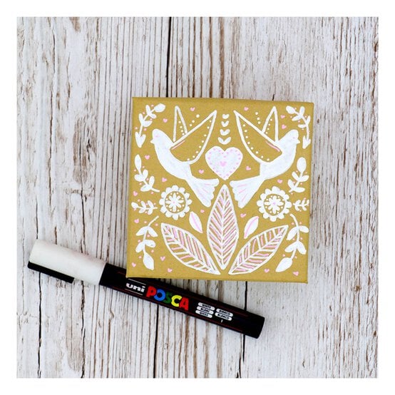 Uni-ball Posca White Multi-Tip Marker Pens 8 Pack image number 4