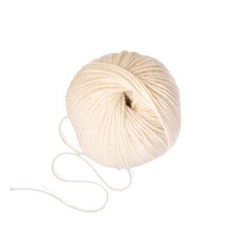 Knitcraft Cream I Wool Survive Yarn 50g image number 3
