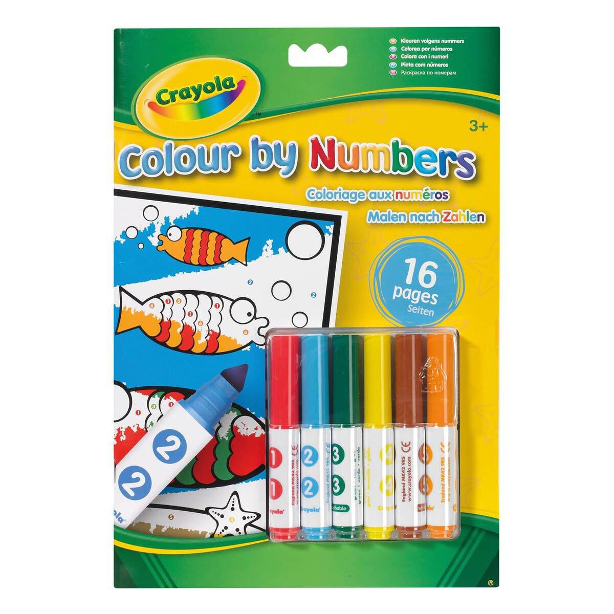 Crayola Colour By Numbers Colouring Book | Hobbycraft