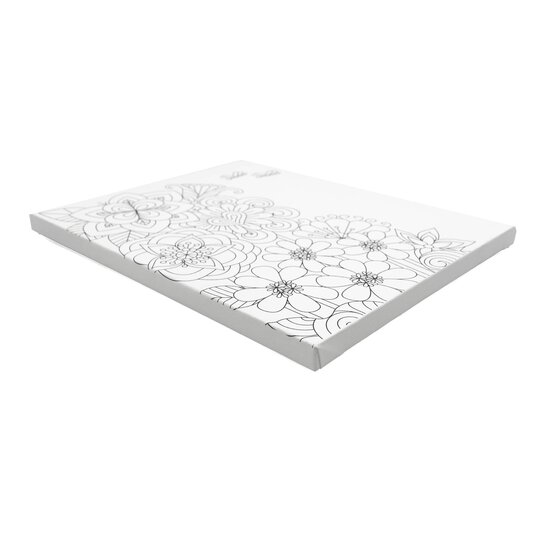 Flowers and Dragonflies Colour-in Canvas image number 3