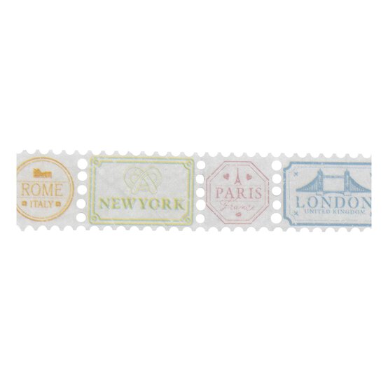 Travel Stamp Washi Tape 2m image number 3