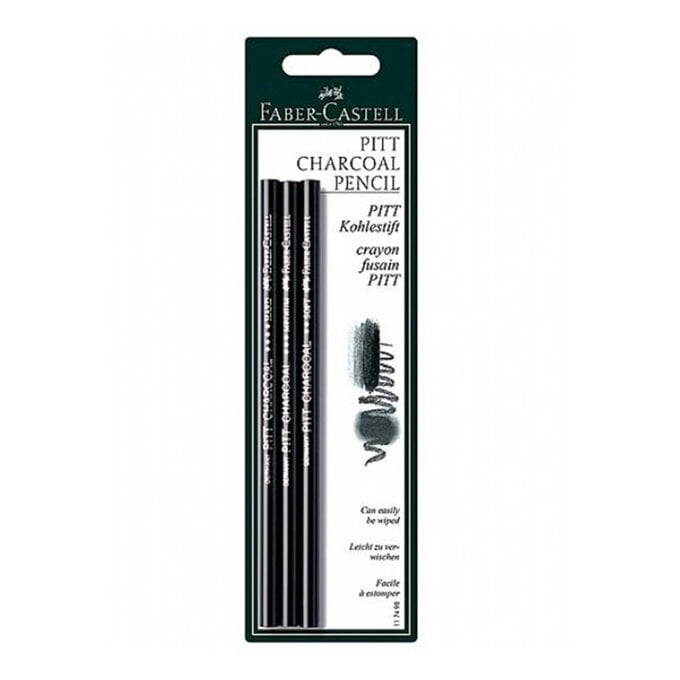 Faber-Castell PITT Charcoal Pencils 3 Pack image number 1