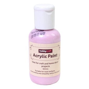 Pearl Pink Metallic Acrylic Craft Paint 60ml