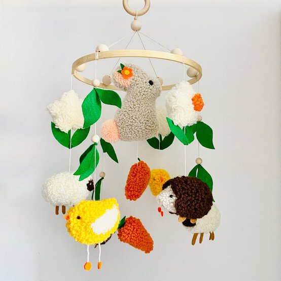 How to Make a Spring Punch Needle Children's Mobile image number 1