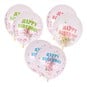 Assorted Happy Birthday Confetti Balloons 6 Pack image number 1