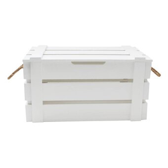 White Wedding Hamper Crate 42cm x 24cm x 22cm image number 2