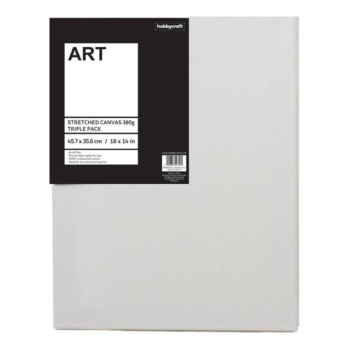 Stretched Canvas 45.7cm x 35.6cm 3 Pack image number 1