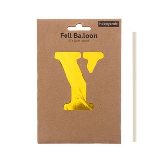Extra Large Gold Foil Letter Y Balloon image number 3