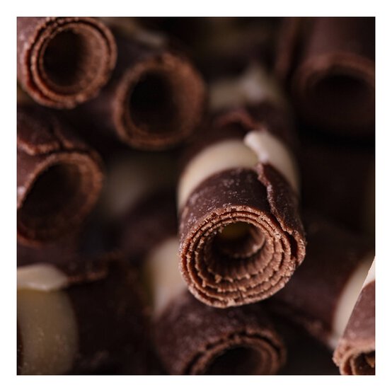 PME Striped Mini Cigarello Chocolate Curls 100g image number 3