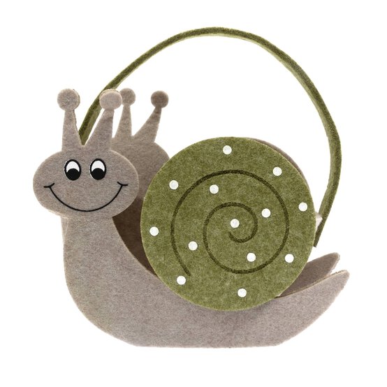 Snail Felt Bucket 15cm image number 2