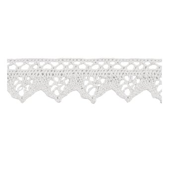 White 30mm Cotton Lace Trim by the Metre