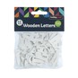 White Wooden Letters 52 Pieces image number 4