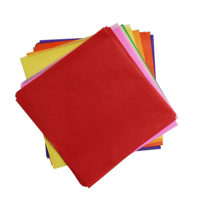 Assorted Tissue Paper Squares 100 Pack