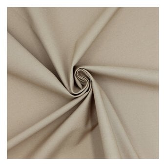 Cappuccino Solid Colour Cotton Fabric by the Metre