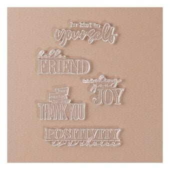 Sizzix Sunny Sentiments 8 Stamp Set 5 Pieces image number 3
