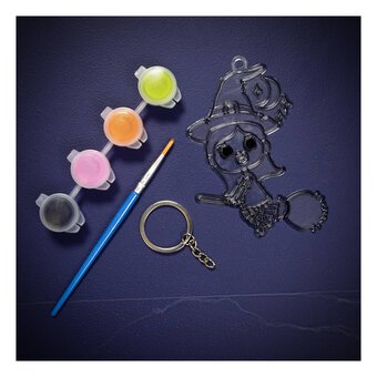 Paint Your Own Witch Suncatcher Keyring