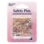 Hemline Nickel and Brass Safety Pins 40 Pack image number 1