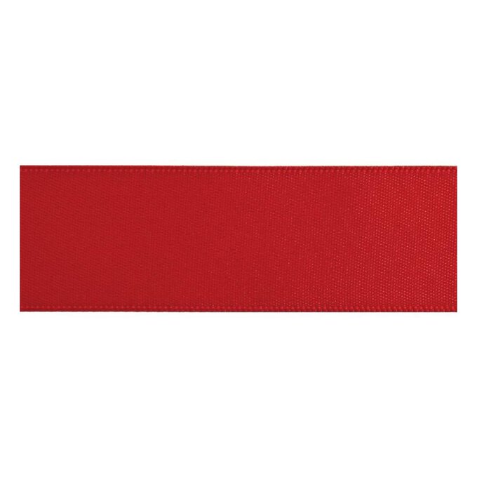 Poppy Red Double-Faced Satin Ribbon 6mm x 5m image number 1