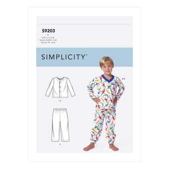 Simplicity Kids’ Sleepwear Sewing Pattern S9203 (3-8)