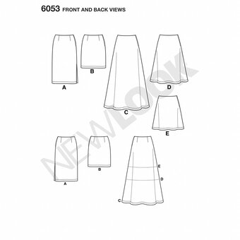New Look Women's Skirt Sewing Pattern 6035 image number 3