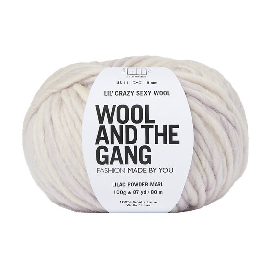 Wool and the Gang Lilac Powder Lil&rsquo; Crazy Sexy Wool Marl 100g image number 1