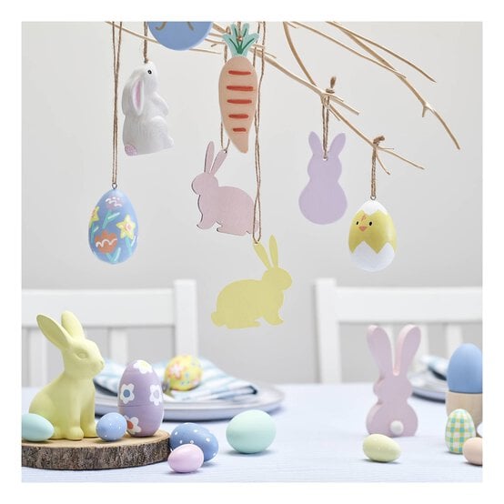 Hanging Wooden Egg 7cm  image number 2