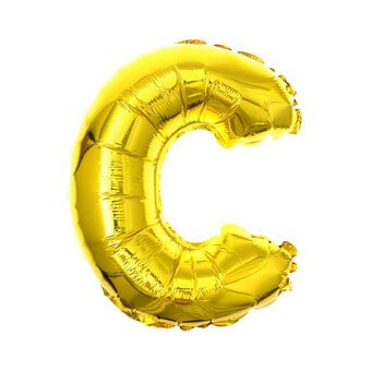 Gold Foil Letter C Balloon