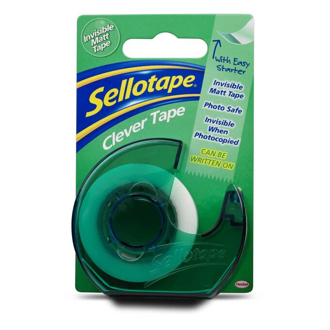 Sellotape Clever Tape and Dispenser 18mm x 25m image number 1
