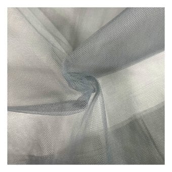 Silver Grey Nylon Dress Net Fabric by the Metre