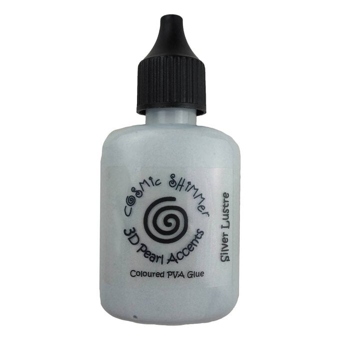 Cosmic Shimmer Silver 3D Pearl Accents PVA Glue 30ml image number 1