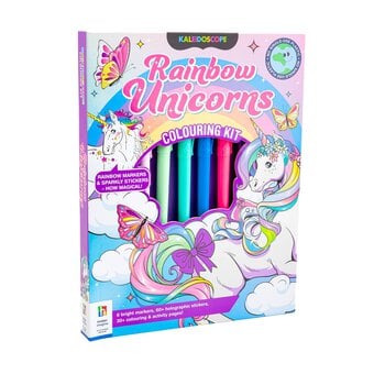 Kaleidoscope Rainbow Unicorns Colouring Kit
