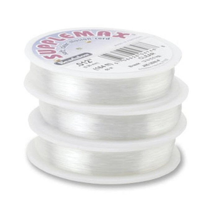 Beadalon Supplemax Clear Cord 0.4mm x 50m image number 1