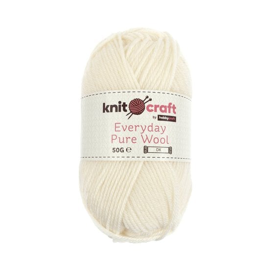 Knitcraft Cream Everyday Pure Wool DK 50g image number 1